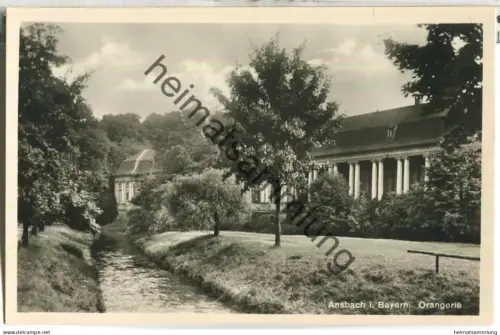 Ansbach - Orangerie - Foto-Ansichtskarte - Verlag Löffler & Co Greiz