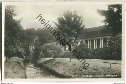 Ansbach - Orangerie - Foto-Ansichtskarte - Verlag Löffler & Co Greiz