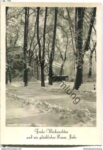 Ansbach - Hofgarten - Orangerie - Foto-Ansichtskarte - Verlag Fritz Lauterbach Fürth