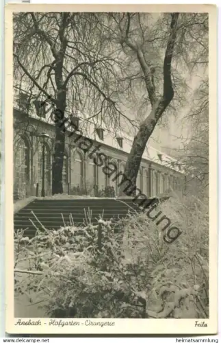 Ansbach - Hofgarten - Orangerie - Foto-Ansichtskarte - Verlag Fritz Lauterbach Fürth