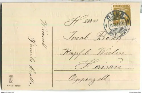 Fahrt ins neue Jahr - Eisenbahn - Prägedruck - Verlag M. S. i. B. 15180