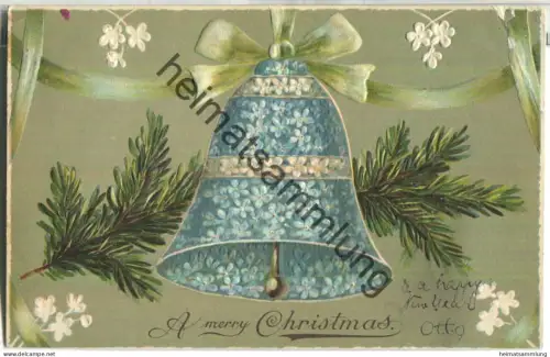 A merry Christmas - Glocke - Prägedruck