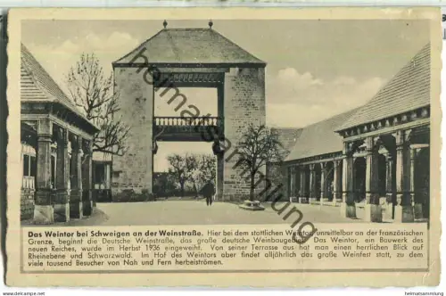 Das Weintor bei Schweigen an der Weinstrasse - Franckh-Verlag Stuttgart