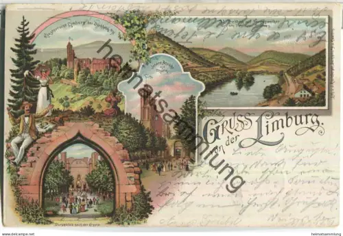 Gruss von der Limburg - Verlag J. Rheinberger Dürkheim