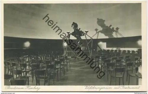 Hamburg - Planetarium - Vorführungsraum - Foto-AK - Verlag Knackstedt & Co. Hamburg