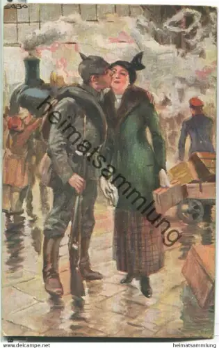 Auf Wiedersehen - Künstlerkarte L. Usabal