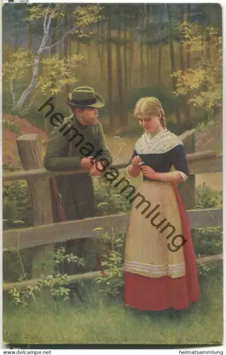 Jäger - Herzensfrage - signiert Adolf Hering - Verlag Arthur Rehn & Co. Berlin