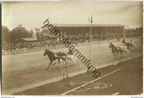 Traber - Trabrennen - Foto keine AK Grösse 10cm x 15cm - Werbung Pschorr Bräu - rückseitig mit Bleistift J. Heider