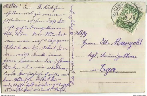 Mädchen schaut aus dem Fenster - coloriert