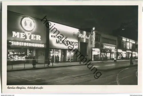 Berlin - Steglitz Schlossstrasse - Morgenpost - Piano-Kaiser - Foto-Ansichtskarte - Verlag Kunst und Bild Berlin