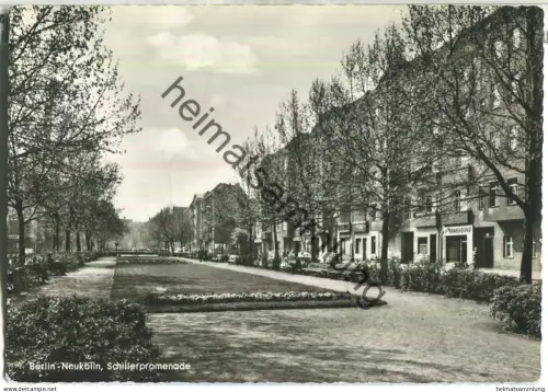 Berlin - Neukölln - Schillerpromenade - Foto-Ansichtskarte - Verlag Firma Voigt Schreibwaren Berlin