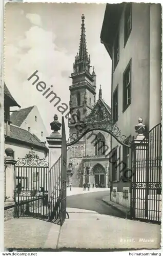 Basel - Münster - Foto-Ansichtskarte - Verlag Photoglob-Wehrli AG Zürich 40er Jahre