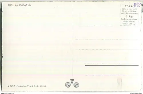 Basel - Münster - Foto-Ansichtskarte - Verlag Photoglob-Wehrli AG Zürich 40er Jahre