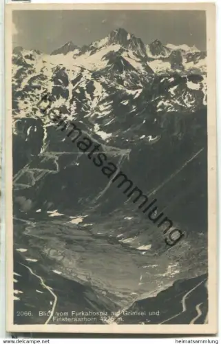 Blick vom Furkahospiz auf Grimsel und Finsteraarhorn - Verlag Wehrli AG Kilchberg