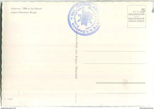 Lünersee bei Brand gegen Schweizer Berge - Verlag Risch-Lau Bregenz