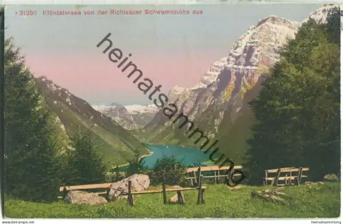 Klöntalersee von der Richisauer Schwammhöhe aus - Edition Photoglob Zürich
