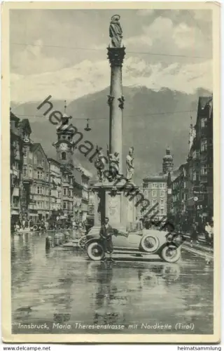 Innsbruck - Maria-Theresienstrasse - schönes altes Auto - Verlag A. Schöllhorn Innsbruck
