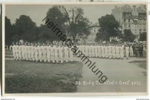 58. Eidgenössisches Turnfest in Genf 1925 - Foto-Ansichtskarte