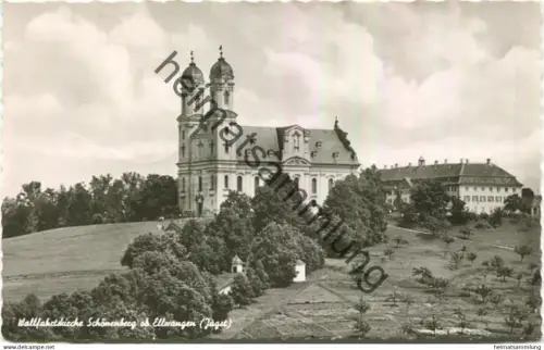 Wallfahrtskirche Schönenberg ob Ellwangen - Foto-AK - Verlag A. Hermann Stuttgart gel. 1958
