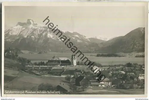 Salzkammergut - Mondsee mit dem Schafberg - Foto-Ansichtskarte - Verlag F. E. Brandt Gmunden 1927