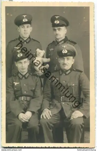 Soldaten - III.-Reich - Teddybär - Foto-Ansichtskarte
