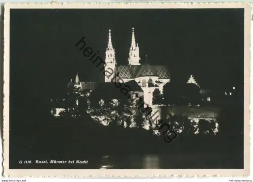 Basel - Münster bei Nacht - Edition Franco-Suisse Berne