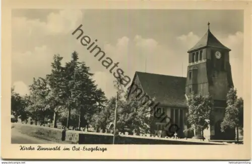 Zinnwald - Kirche - Foto-AK 1956 - Verlag W. Kenne Dresden