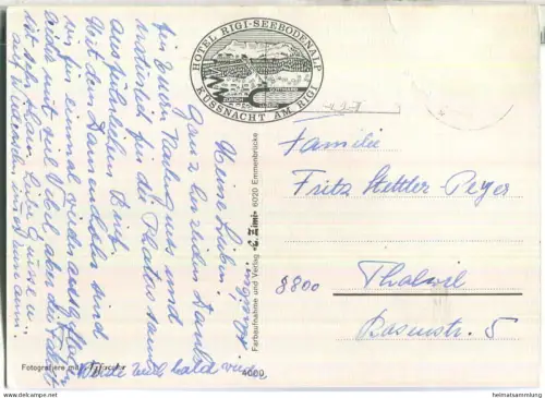 Hotel Rigi-Seebodenalp - Verlag E. Zimi Emmenbrücke