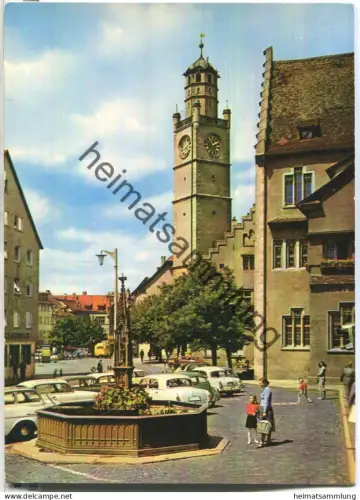 Ravensburg - Marienplatz mit Marktbrunnen und Blaserturm - Horst Ziethen Verlag Köln