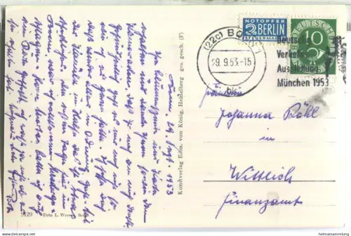 Bonn - Rheinanlagen mit Blick auf das Siebengebirge - Foto-Ansichtskarte - Verlag Edm. von König Heidelberg