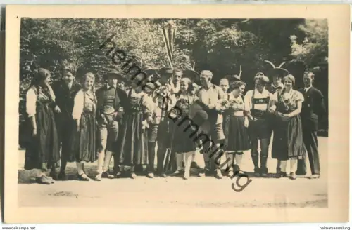Trachtengruppe - Foto-Ansichtskarte - vermutlich Tirol