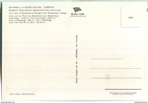 Istanbul - Bogazici Köprüsünün Beylerbeyinden görünüsü