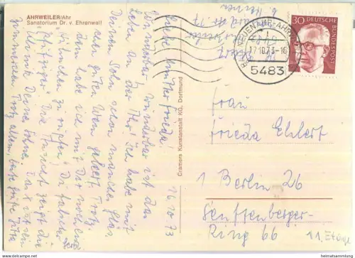 Ahrweiler - Sanatorium Dr. v. Ehrenwall - Cramers Kunstanstalt Dortmund
