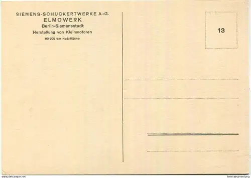 Berlin-Siemensstadt - Siemens-Schuckert-Werke - Elmowerk - AK-Grossformat