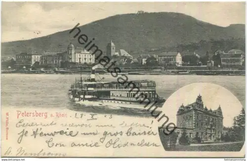 Königswinter - Petersberg - Schiff - Verlag W. Fülle Barmen gel. 1903
