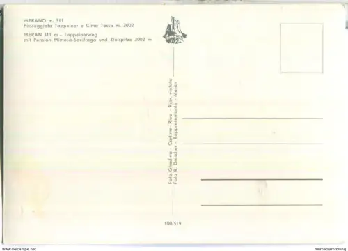 Meran - Tappeinerweg mit Pension Mimosa-Saxifraga - Edition Ghedina Cortina