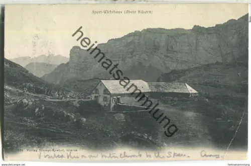 Speer-Wirtshaus - Obere Käsern - Verlag Trümpi-Knobel Glarus