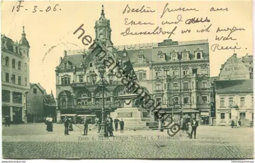 Essen - Kriegerdenkmal - Kolosseum - Verlag Zedler & Vogel Darmstadt - gel. 1906