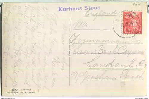 Sporthotel Kurhaus Stoos mit Bergstation - Foto-Ansichtskarte - Verlag J. Gabrell Thalwil