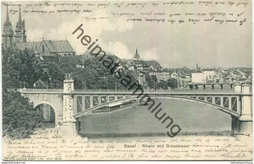 Basel - Grossbasel - Rhein - Verlag Burgy Saint-Imier - gel. 1903