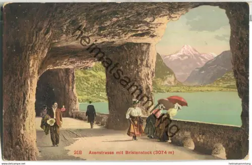 Axenstrasse mit Bristenstock - Edition Photoglob Co. Zürich