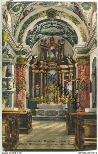 Inneres der Wallfahrtskirche in Maria Weissenstein - Verlag Joh. F. Amonn Bozen