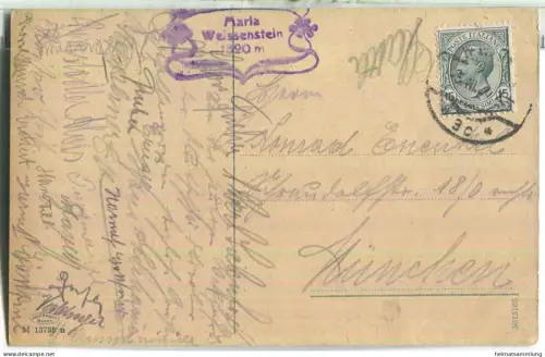 Inneres der Wallfahrtskirche in Maria Weissenstein - Verlag Joh. F. Amonn Bozen