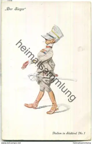 Der Sieger - Italien in Südtirol Nr. 1 - aus den Reiseskizzen von L. E. Geir München - Verlag Meisenbach Riffarth & Co.