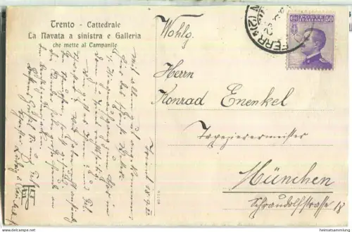 Trento - Cattedrale - La Navata a sinistra e Galleria che mette al Campanile