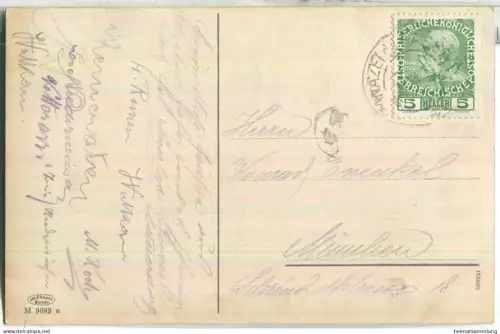 Pordoijoch gegen Langkofelgruppe - Verlag Joh. F. Amonn Bozen