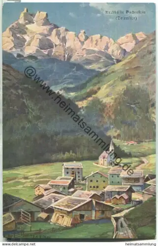 Arabba in Buchenstein - Künstlerkarte signiert R. A. Höger - Verlag Hans Kohler & Co. München