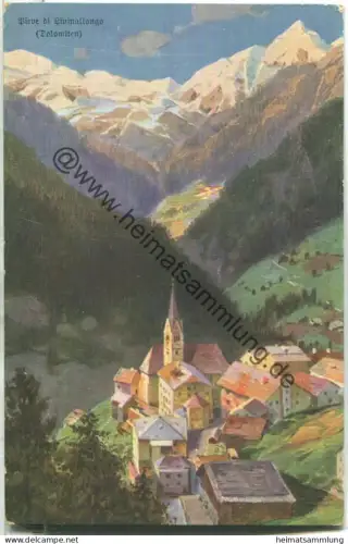 Pieve di Livinallongo - Künstlerkarte signiert R. A. Höger - Verlag Hans Kohler & Co. München