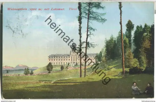 Weissenstein mit Latemar - Stempelspur - Verlag Joh. F. Amonn Bozen