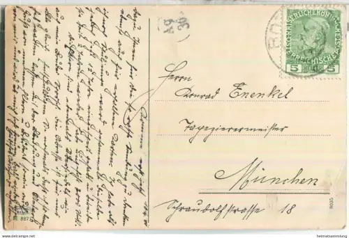 Montiggler-See bei Eppan mit Mendelpass und Mendelstrasse - Verlag Joh. F. Amonn Bozen